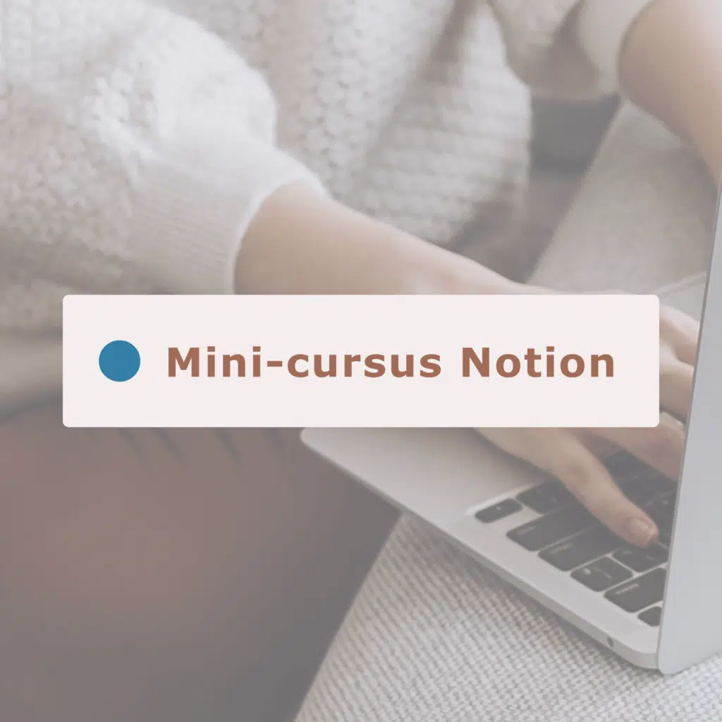 Gratis minicursus Notion