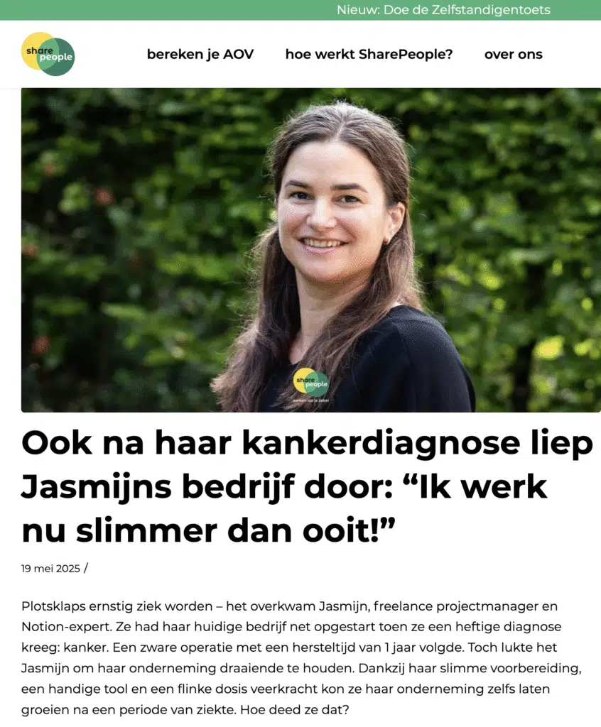 Sharepeople Notion expert Jasmijn Kooijmans van BureauNotion